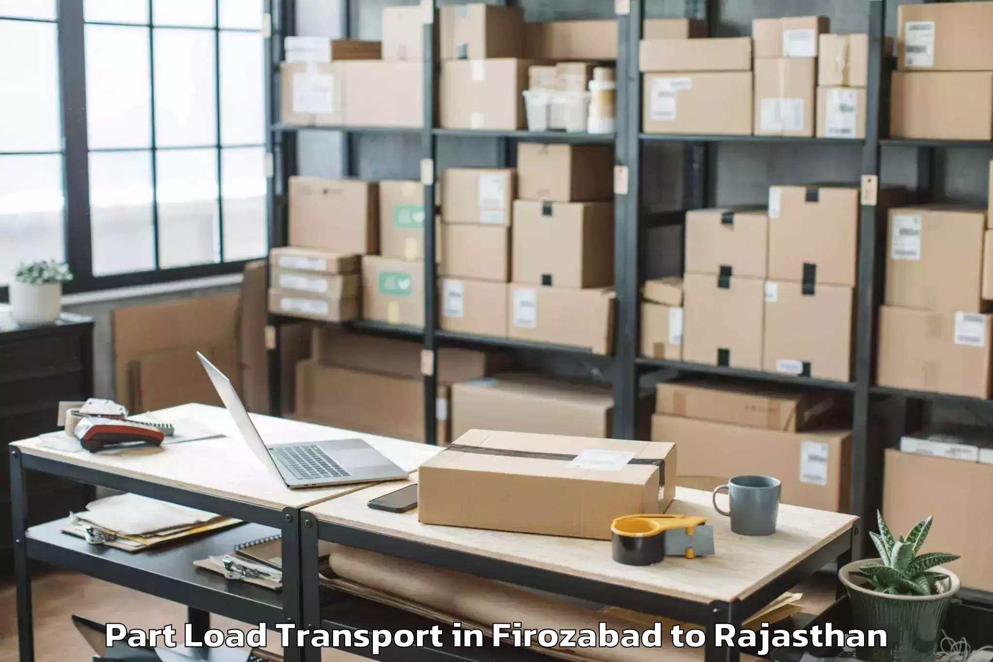 Reliable Firozabad to Sanchor Part Load Transport